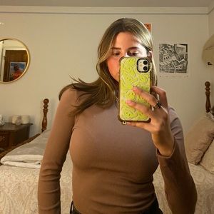 Brown Ribbed Longsleeve